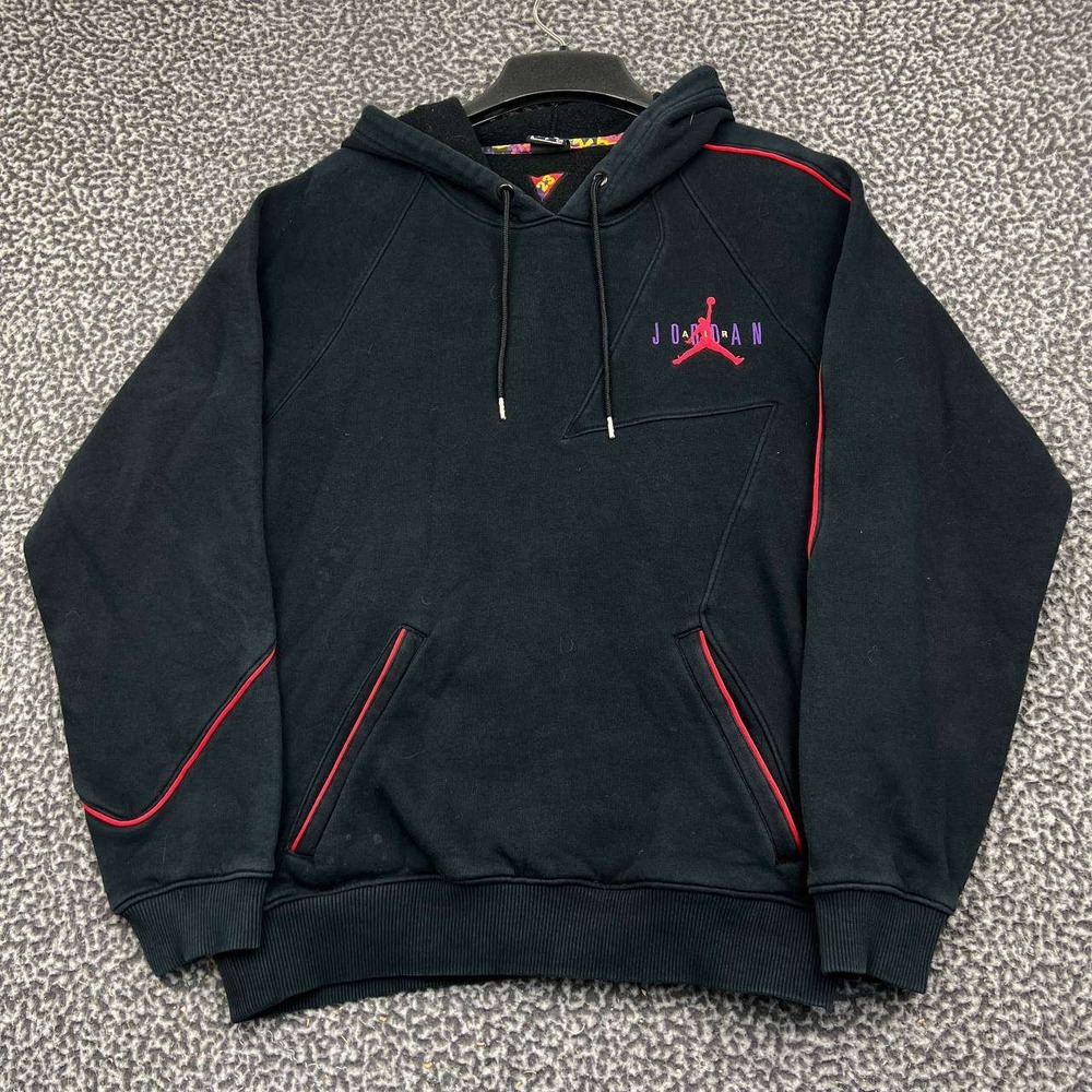 Air Jordan 23 Hoodie Men Small Black Red Flight Pullover Long Sleeve S